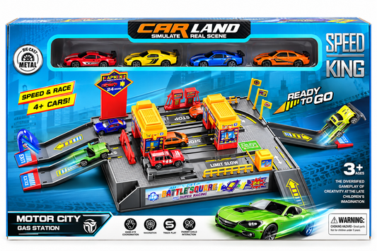 Car Land – Speed King Racing & Parking Playset