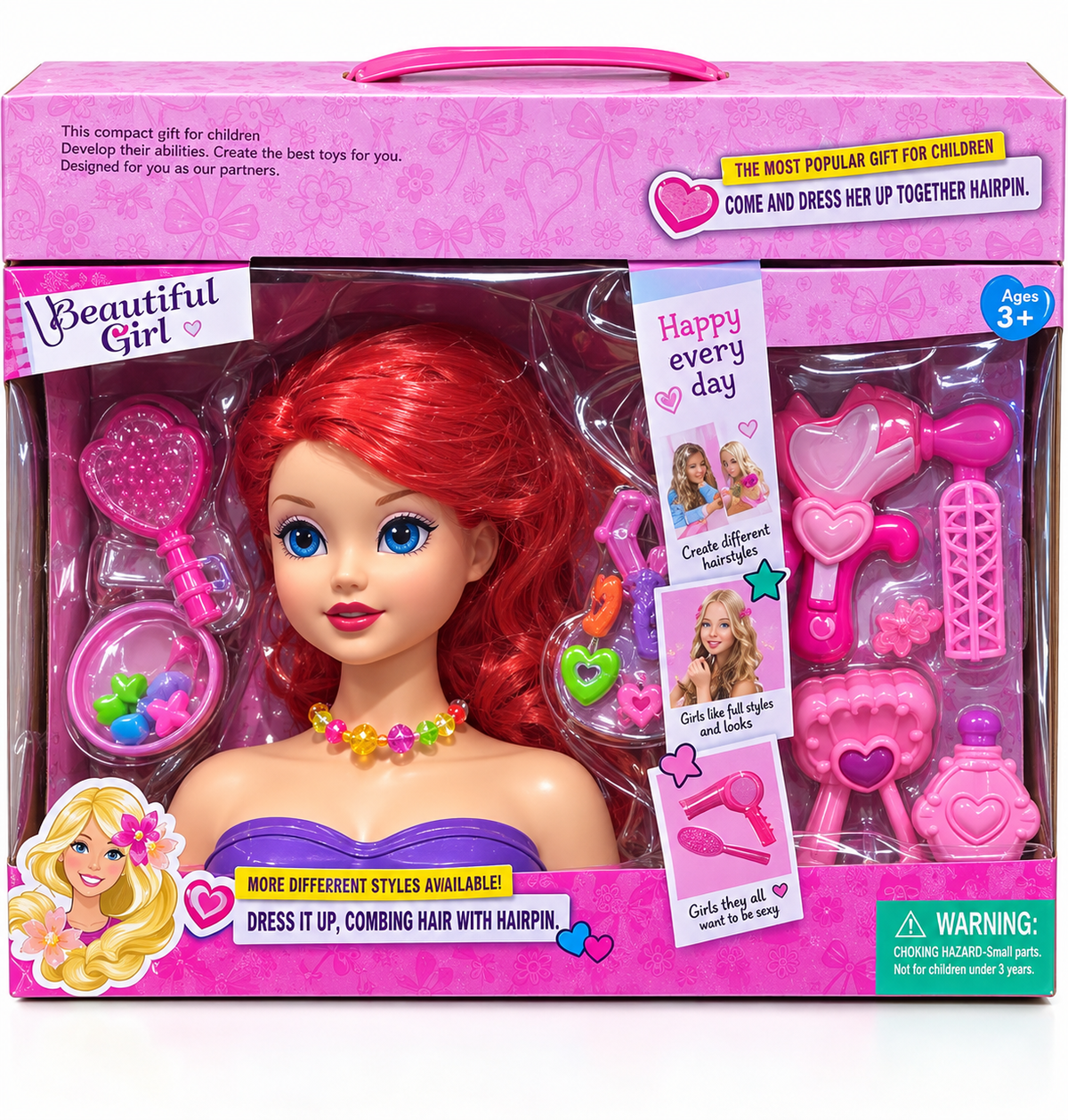 Beautiful Girl Hair Styling Doll Set