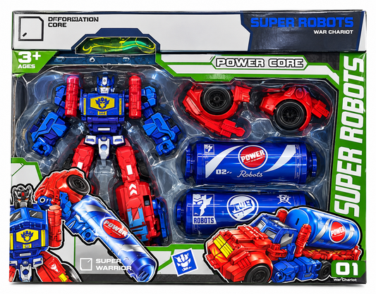 Super Robots – Transforming Robot & War Chariot Set